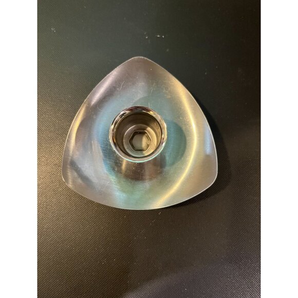 Danish Styler Avon Mid-Century Modern Stainless Steel Taper Candle Holder - Picture 4 of 9